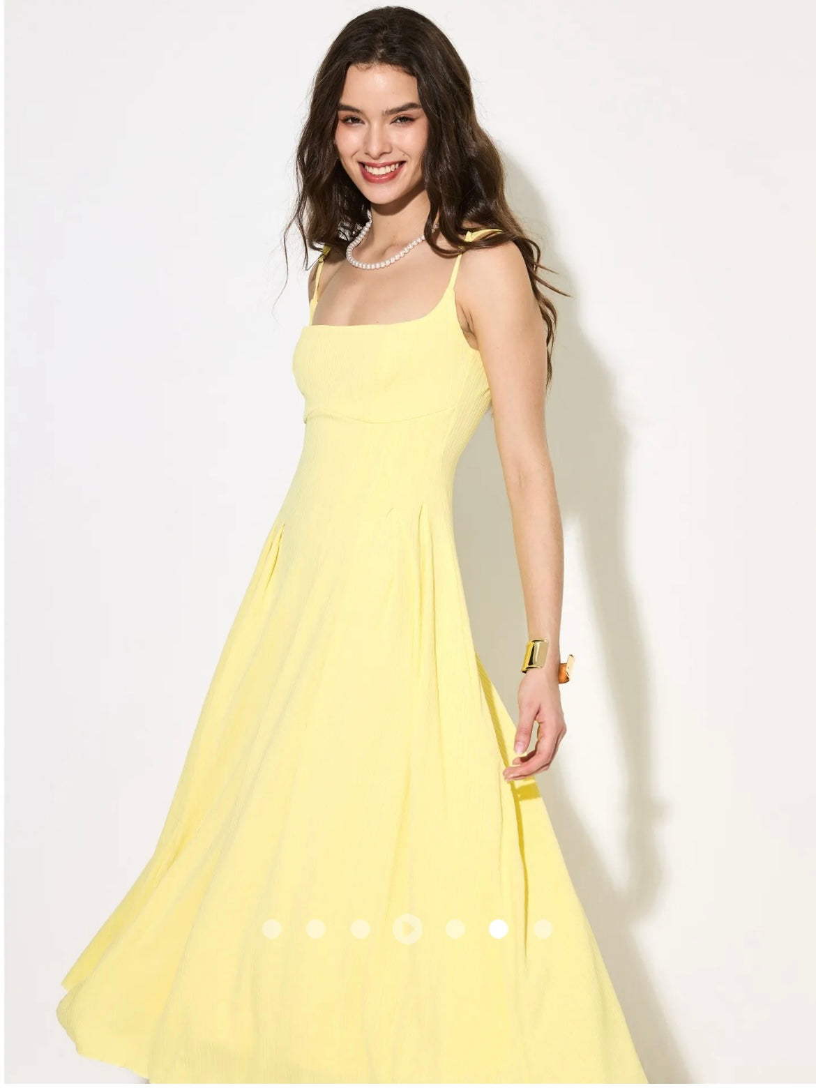 Draped A-Line Dress // Butter Yellow