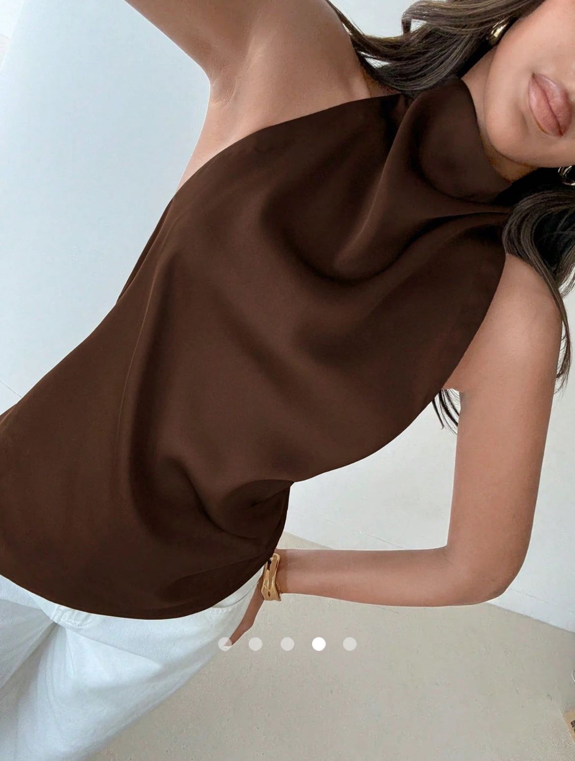 Backless Halter Top // Brown