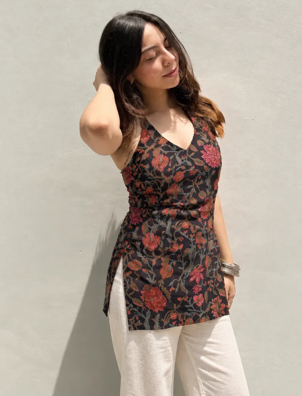Sia // Halter Neck Kurti (100% Cotton)