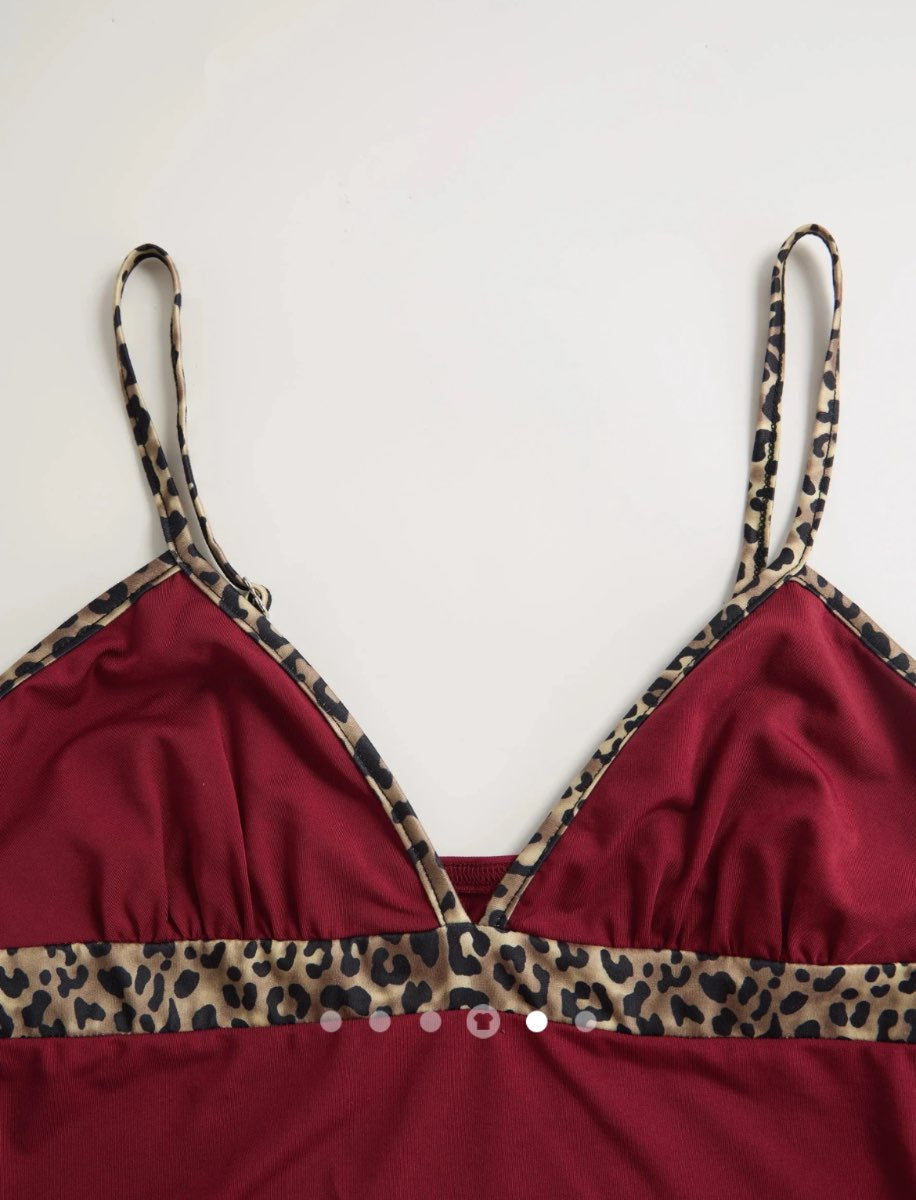 Contrast Cami Top // Burgundy
