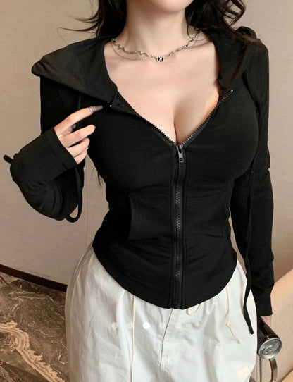 Solid Color Hoodie // Black