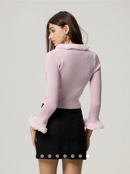 Knit Top // Light Pink