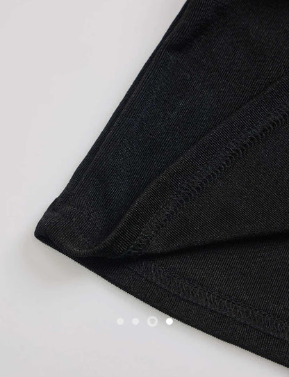 Draped Cowl Neck Top // Black