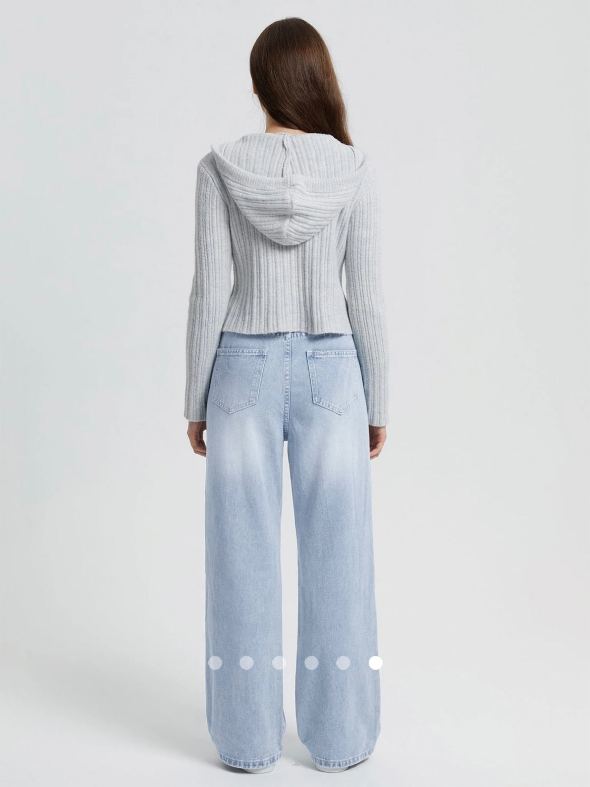 High Waist Straight Leg Jeans // Sky Blue
