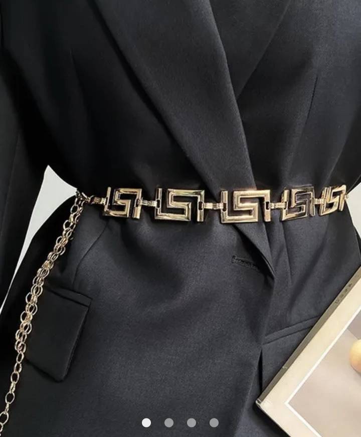 Solid Waist Chain Belt // Gold