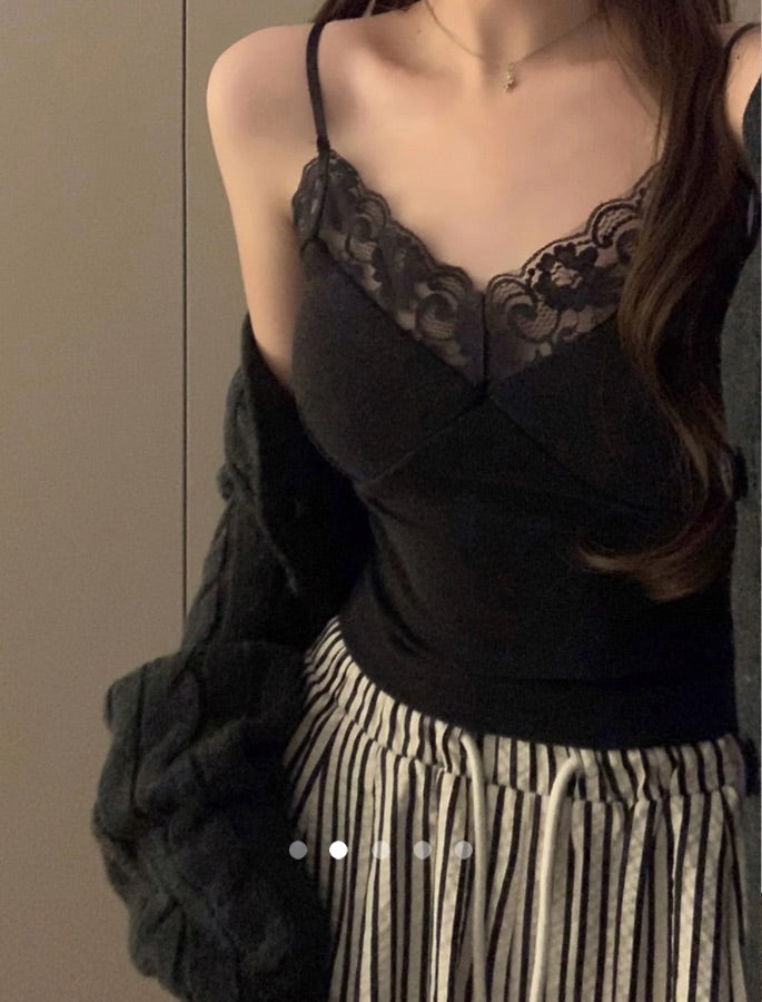 Padded Lace Top 002 // Black