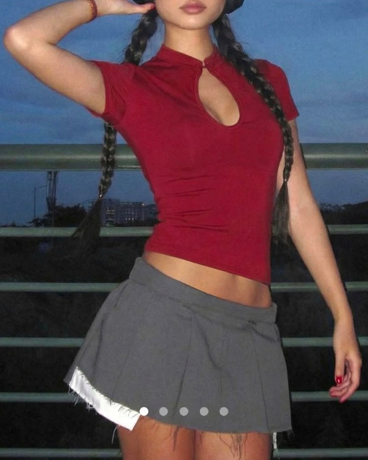 Cut Out Top // Red