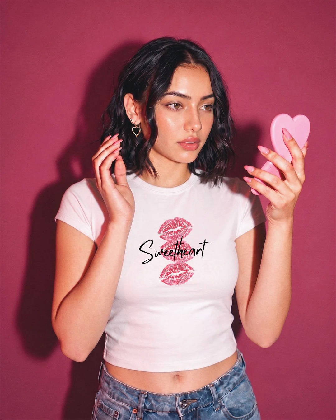 Sweetheart Baby Tee // White