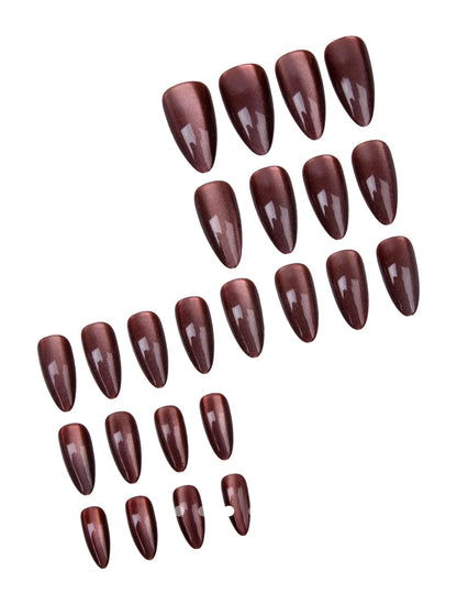 Glitter Artificial Nails // Brown