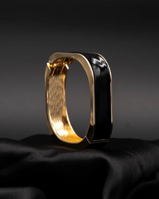 Chunky Bangle (Anti Tarnish) 024 // Black
