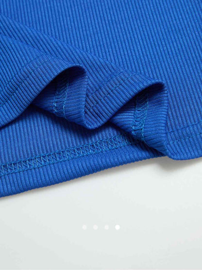 Square Neck Tank Top // Blue