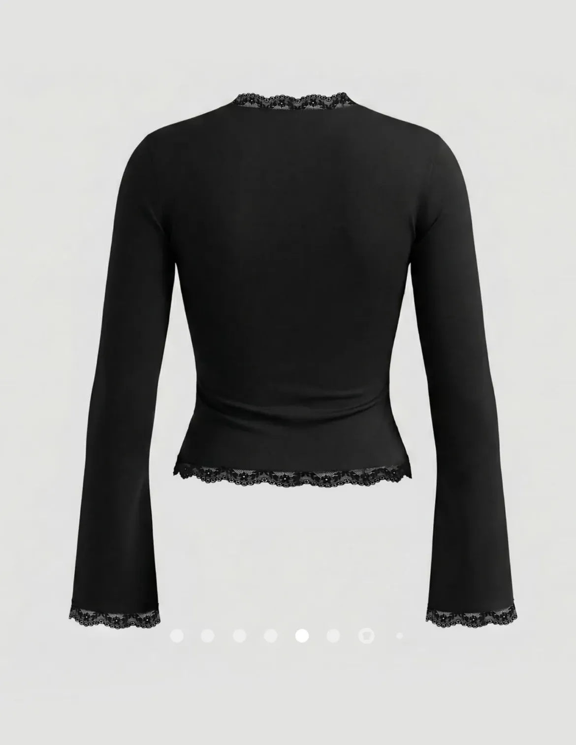 Lace Trimmed Top 005 // Black