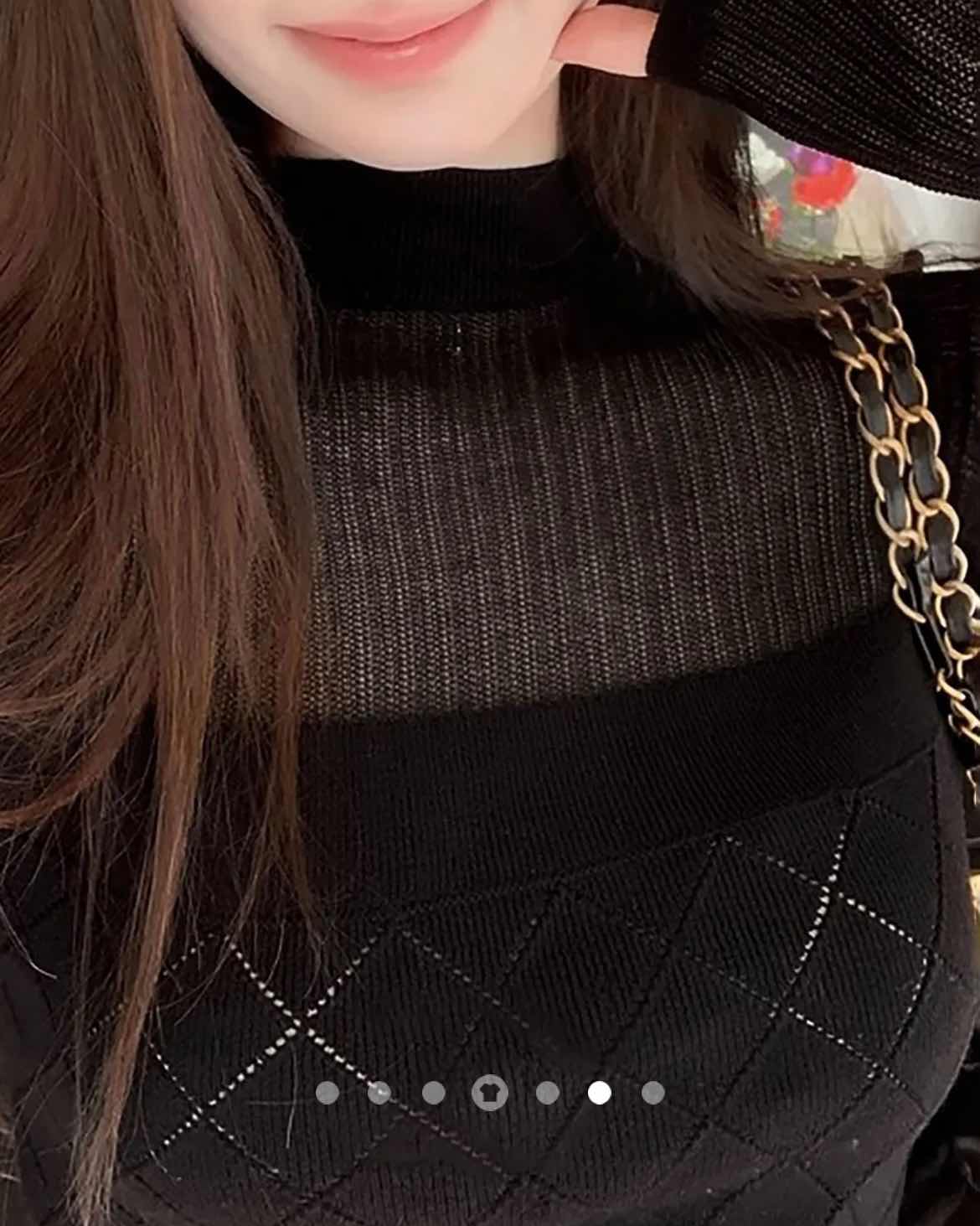 Sheer Knit Top //  Black