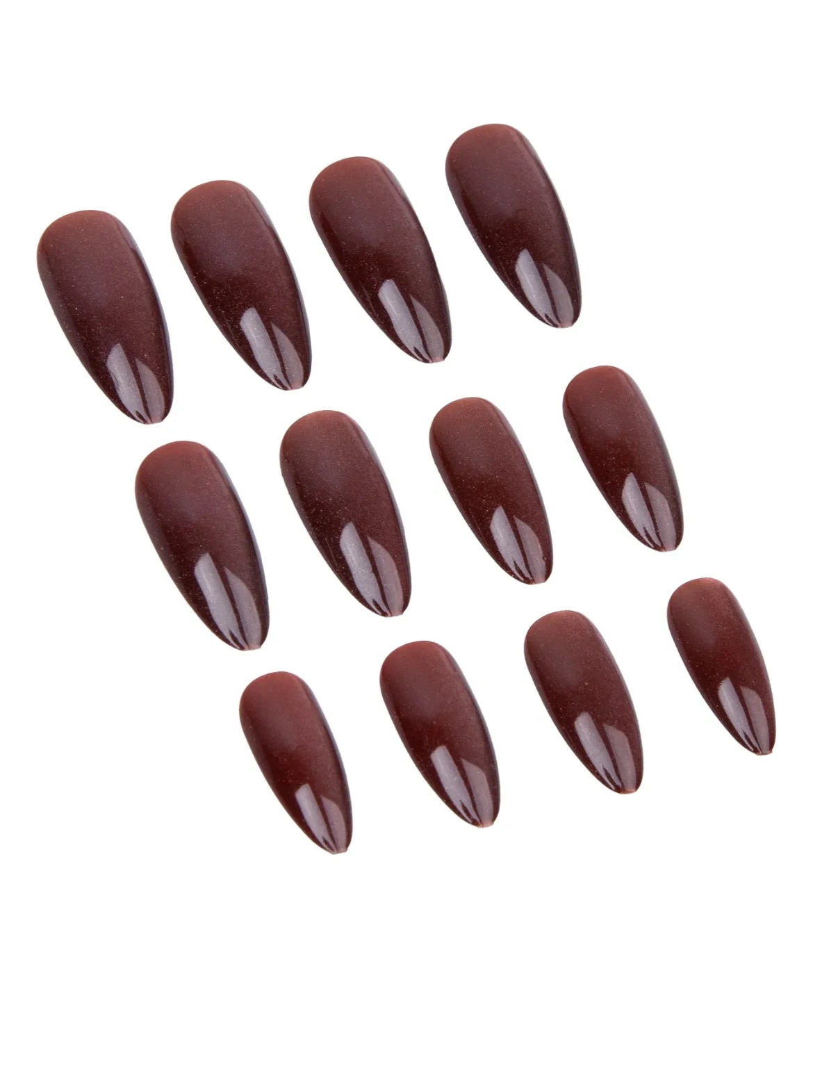 Glitter Artificial Nails // Brown