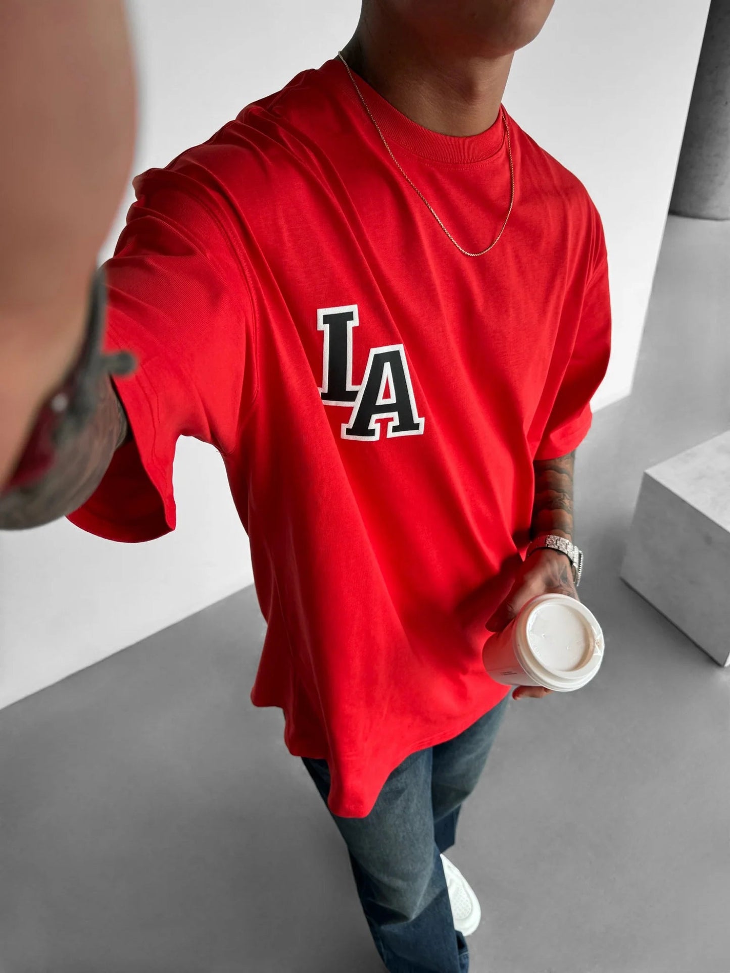 LA Red // Puff Print - Heavy Weight 240 GSM