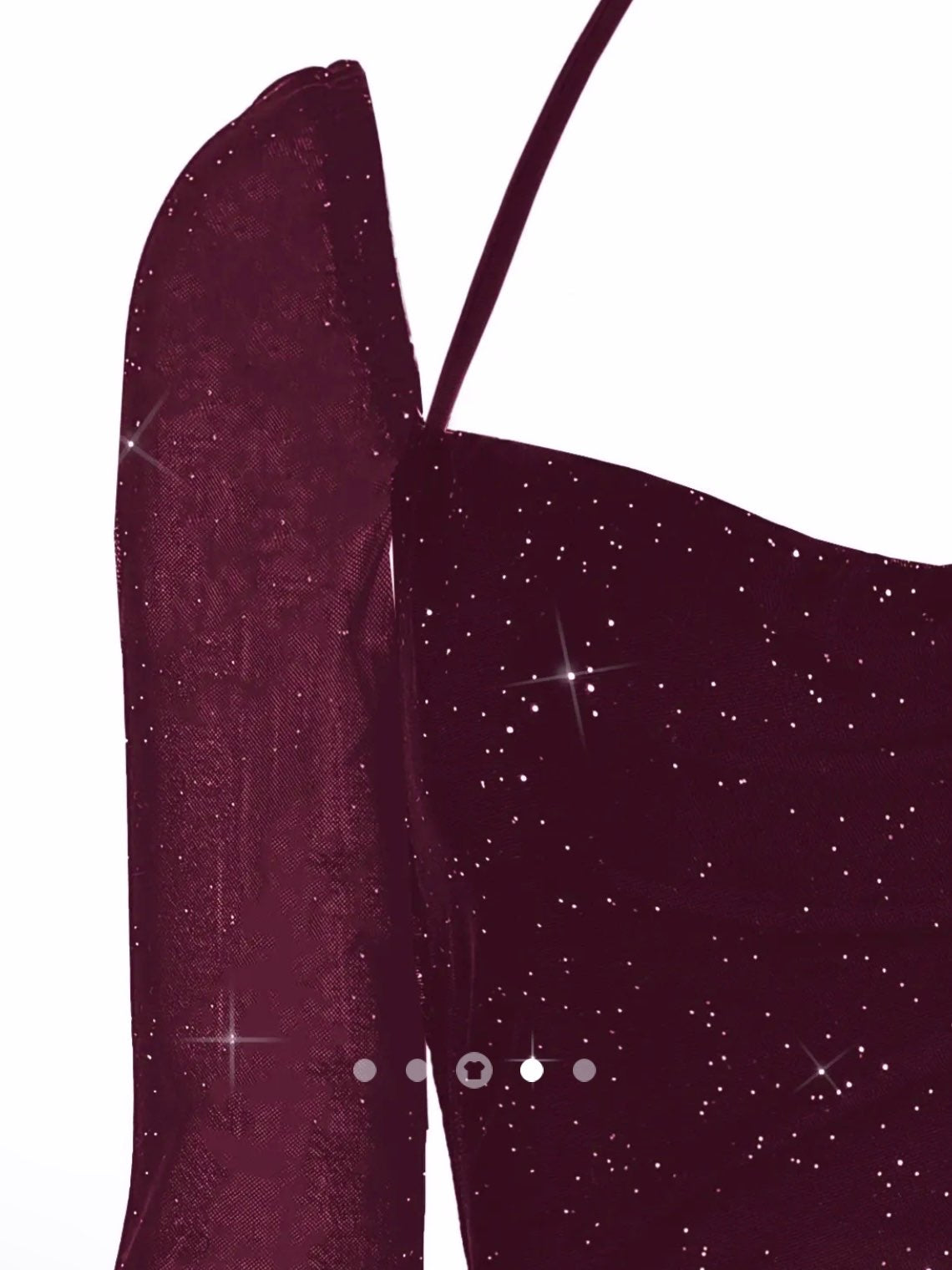 Shimmer Bodycon Dress // Burgundy