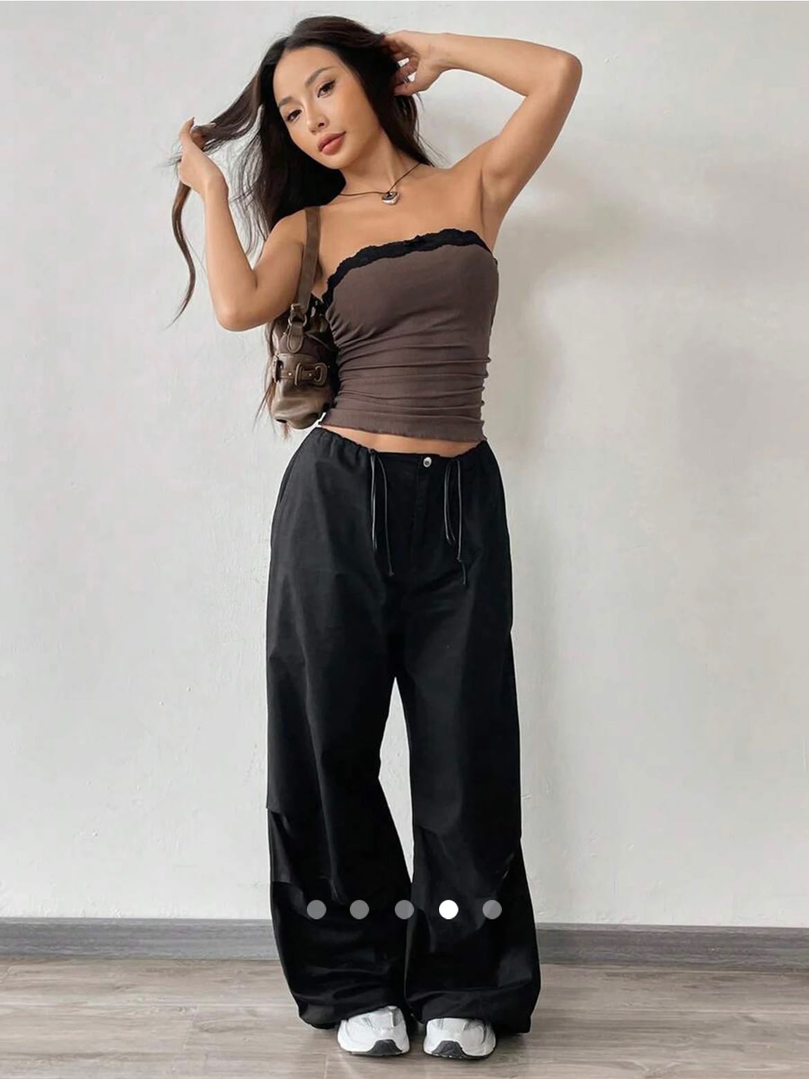 Lace Tube Top // Brown