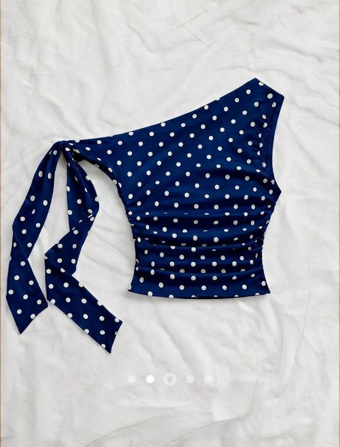 Gathered Tank Top // Navy