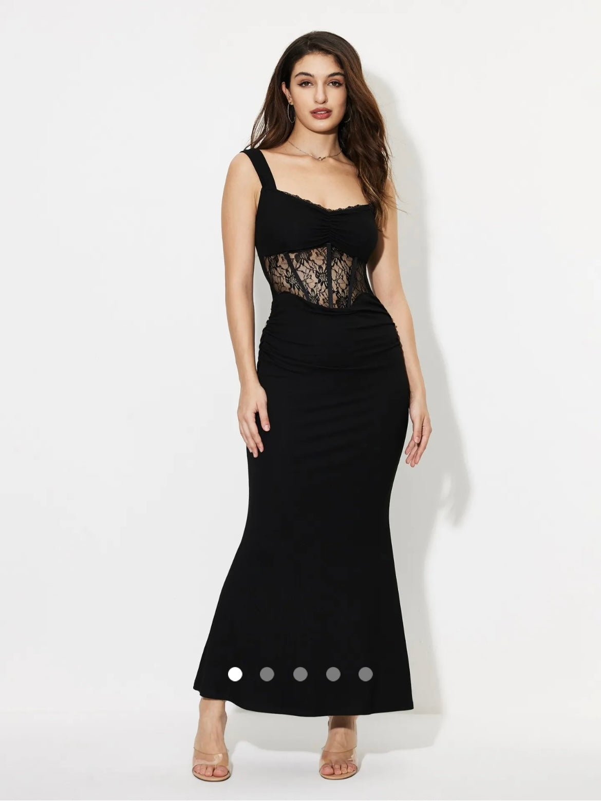 Lace Bodycon Dress // Black