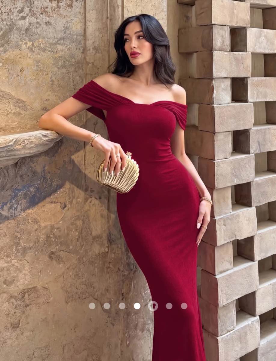 Gathered Cocktail Dress // Burgundy