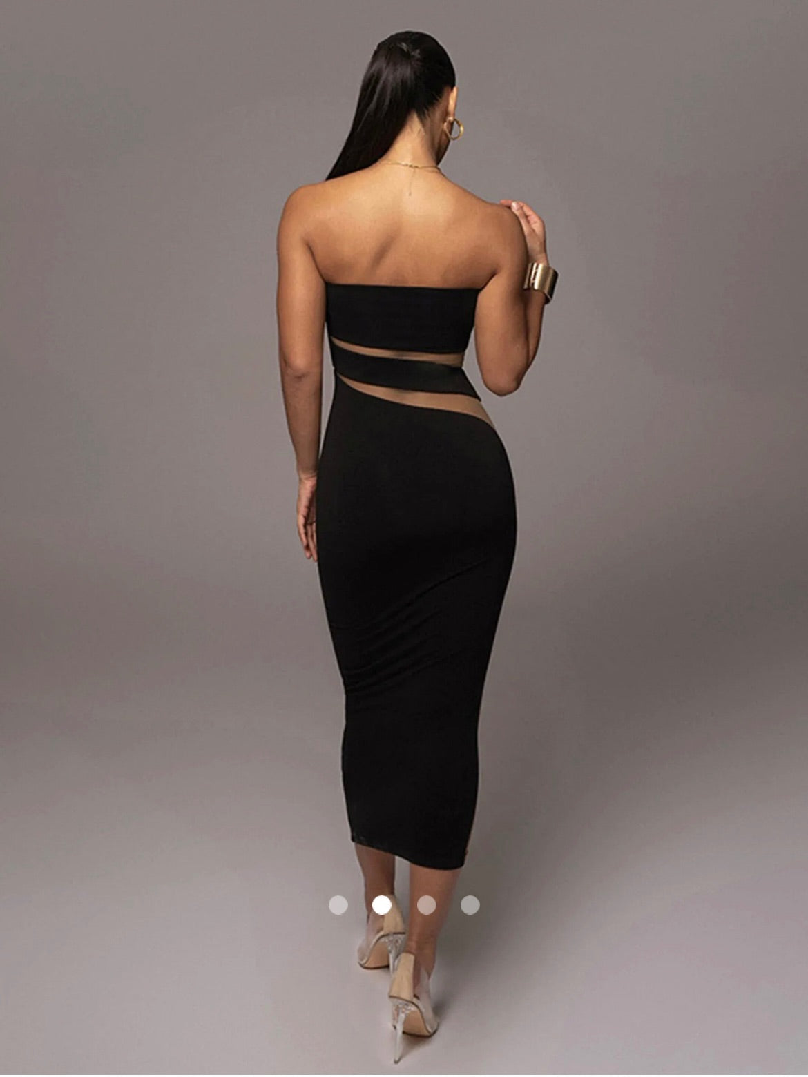 Patchwork Tube Dress // Black