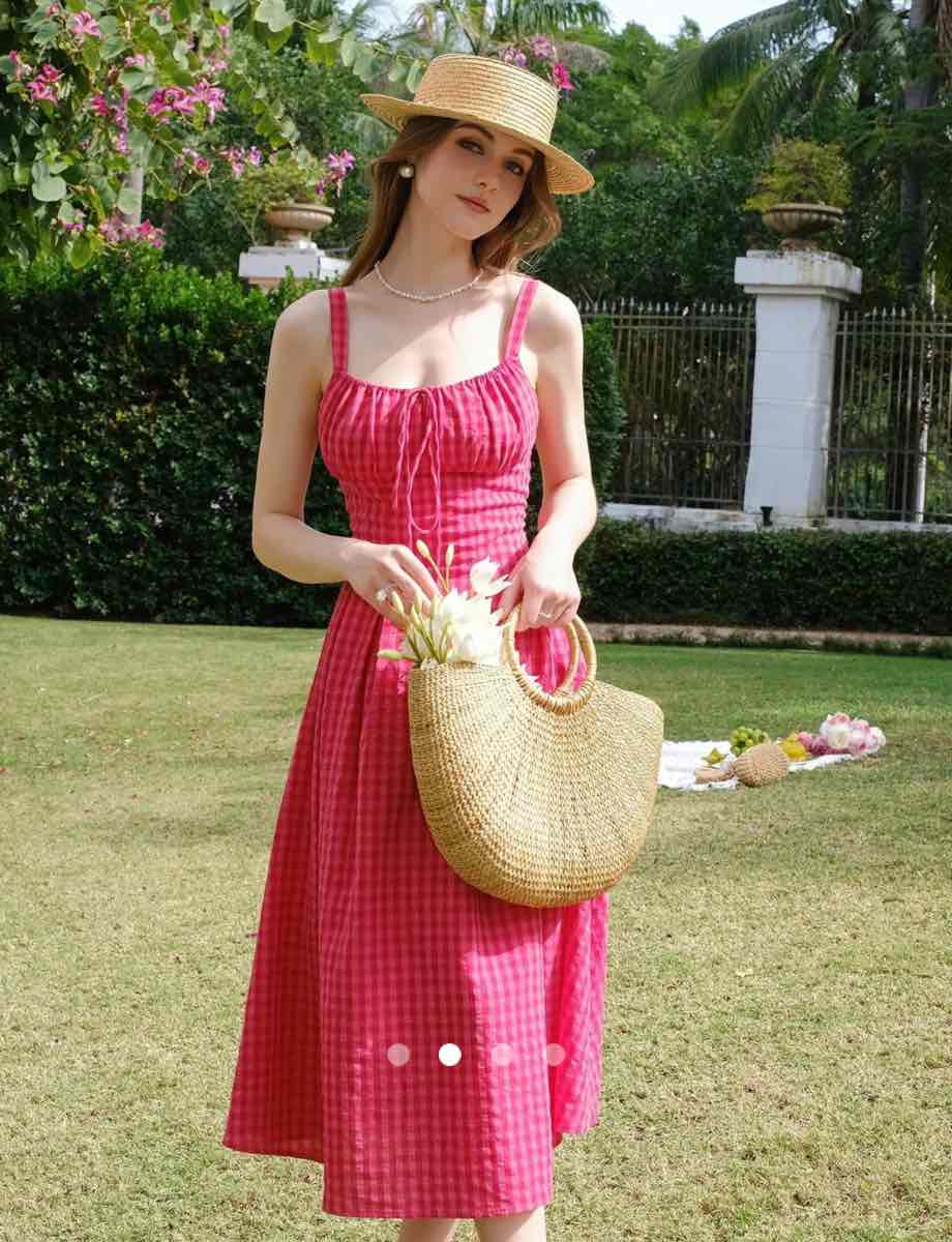 Tie Up Slip Dress // Pink