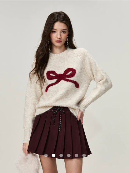 Bow Knit Pullover // Apricot