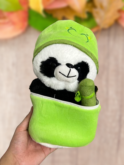 Panda in Bamboo Soft Toy