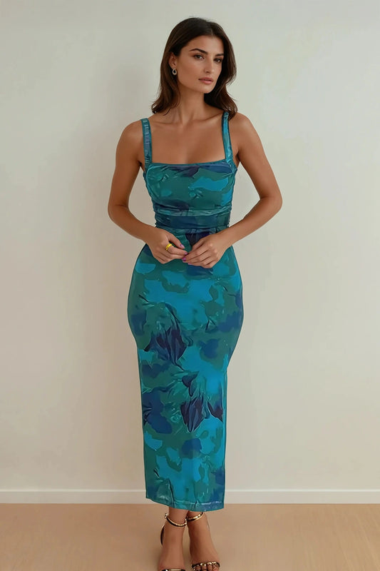 Floral Maxi Dress // Green