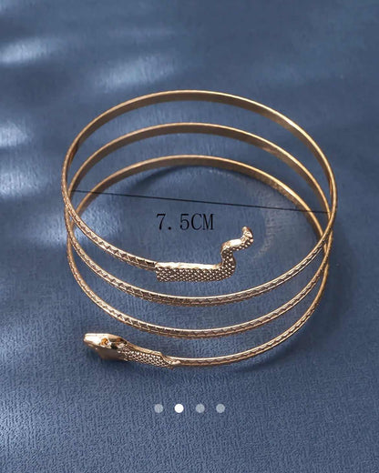 Snake Arm Cuff // Gold
