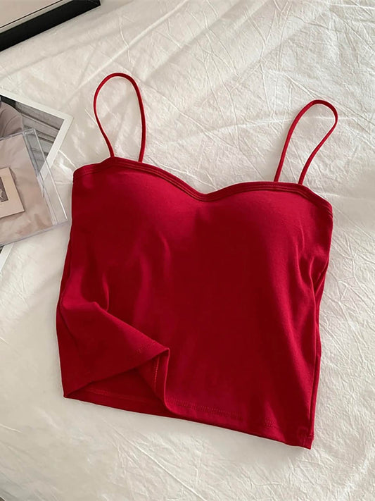 Padded Cami Top // Rich Red