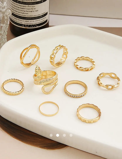 Animal Ring Set 016 // Gold