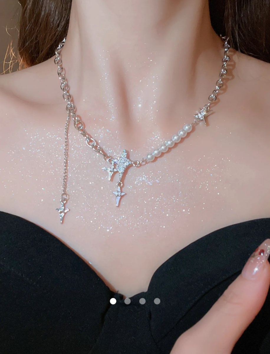 Pearl Necklace 022 // Silver