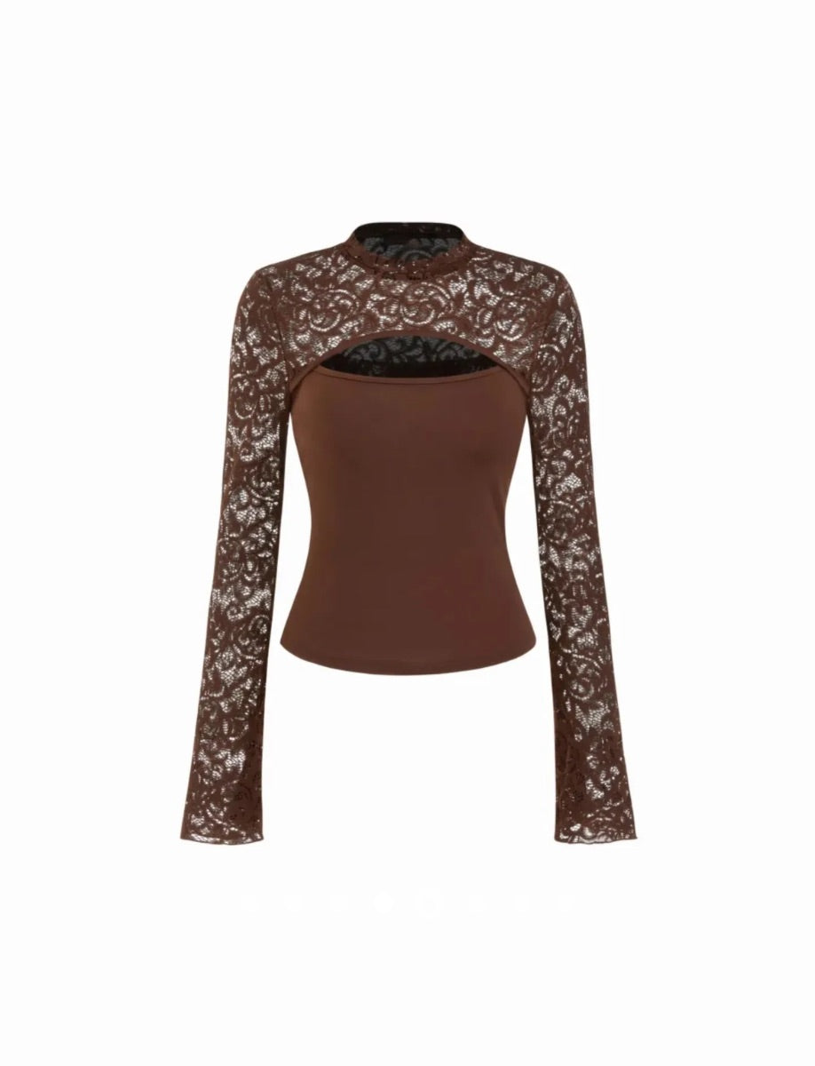 Sheer Top // Brown