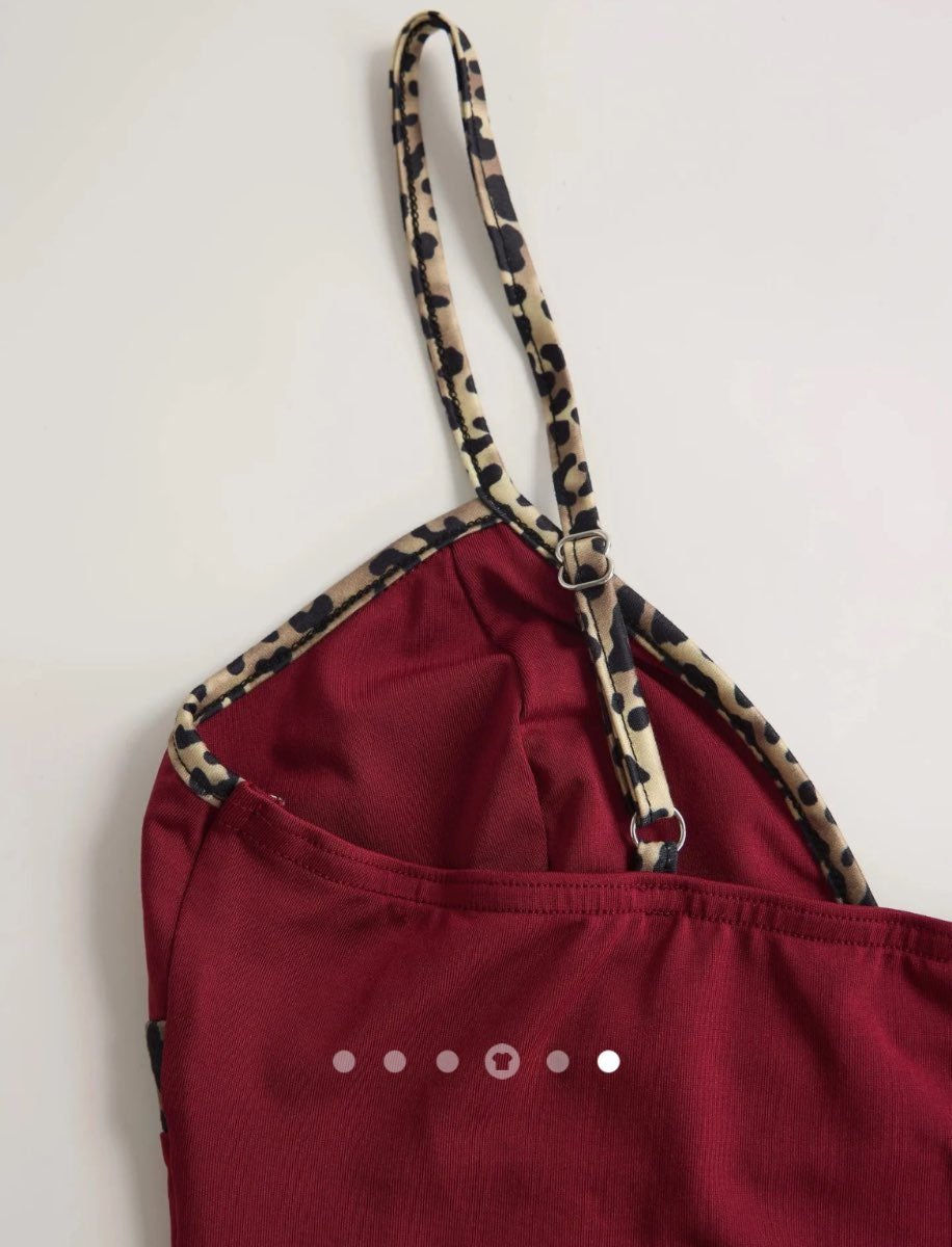 Contrast Cami Top // Burgundy