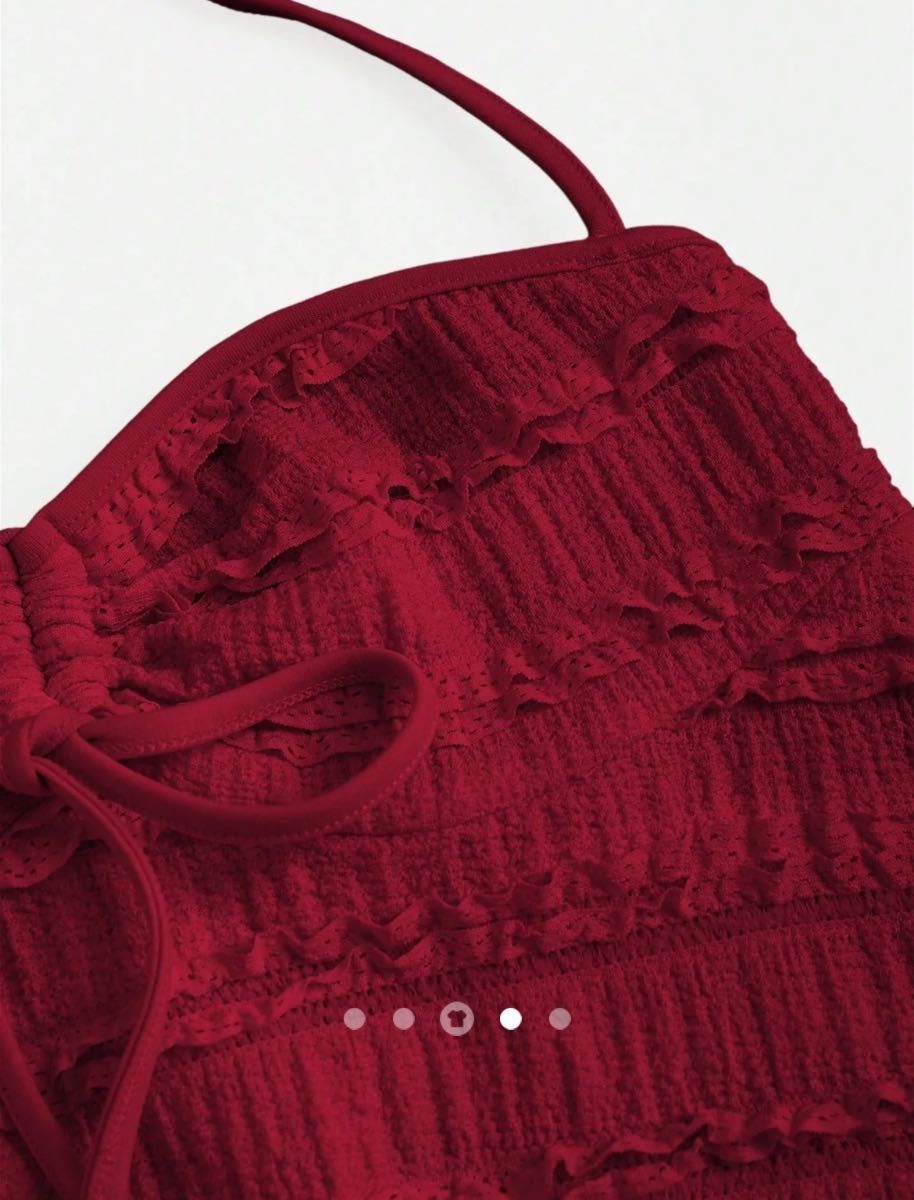 Bow Halter Top // Burgundy
