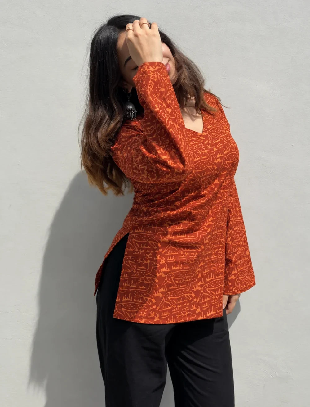 Dhaani // Bell Sleeve Kurti (100% Cotton)