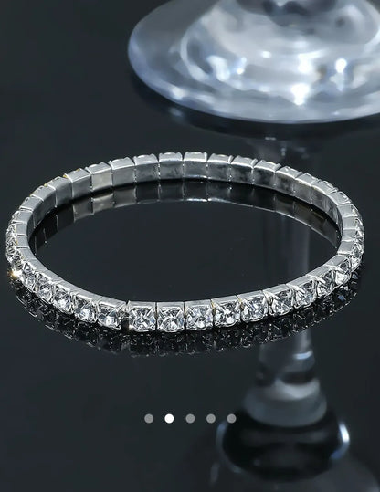 Rhinestone Bracelet 001 // Silver
