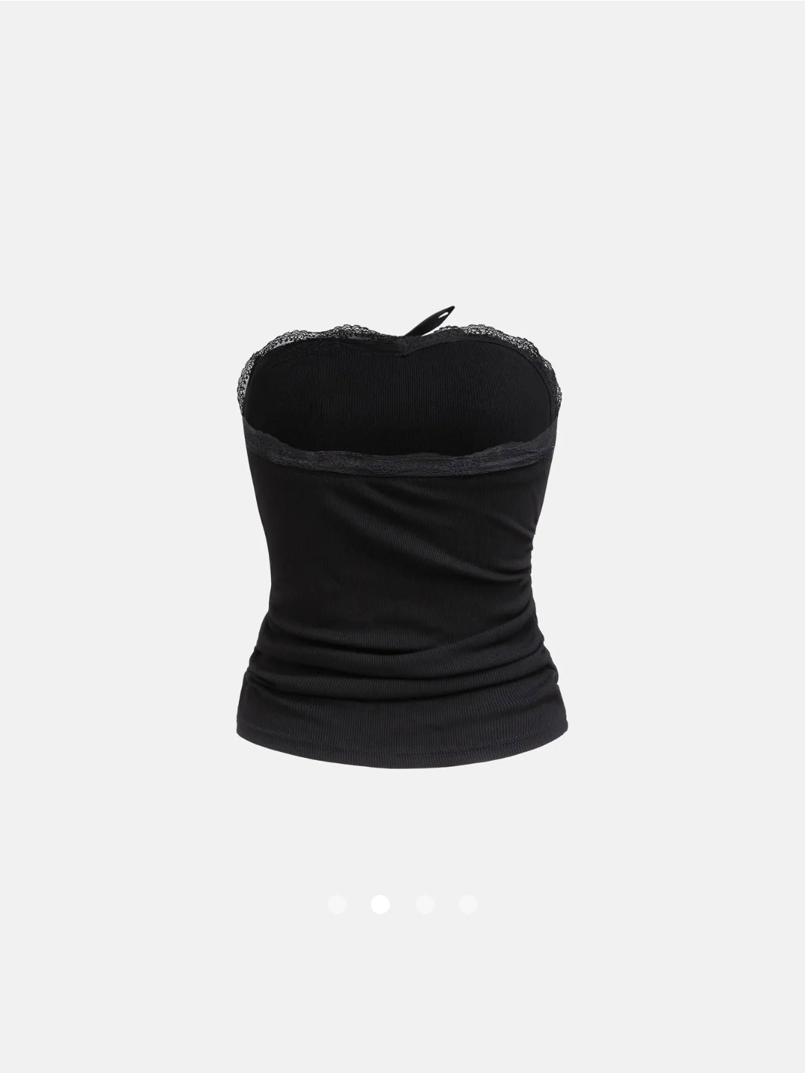 Ribbed Bow Tube Top // Black
