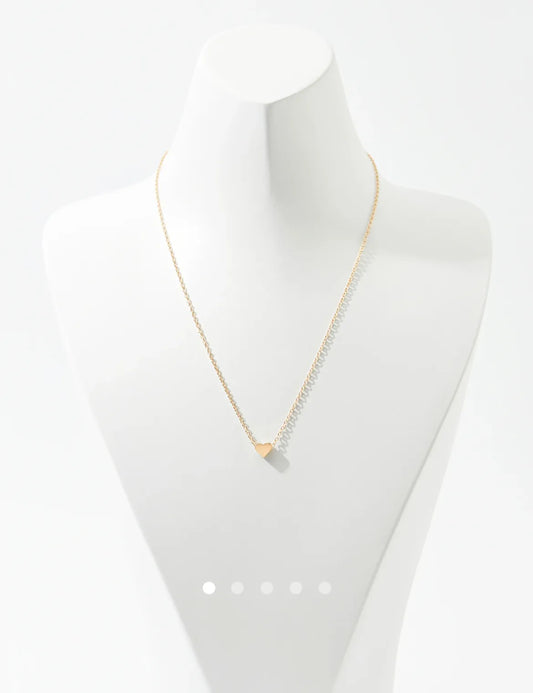 Heart Necklace 027 // Gold