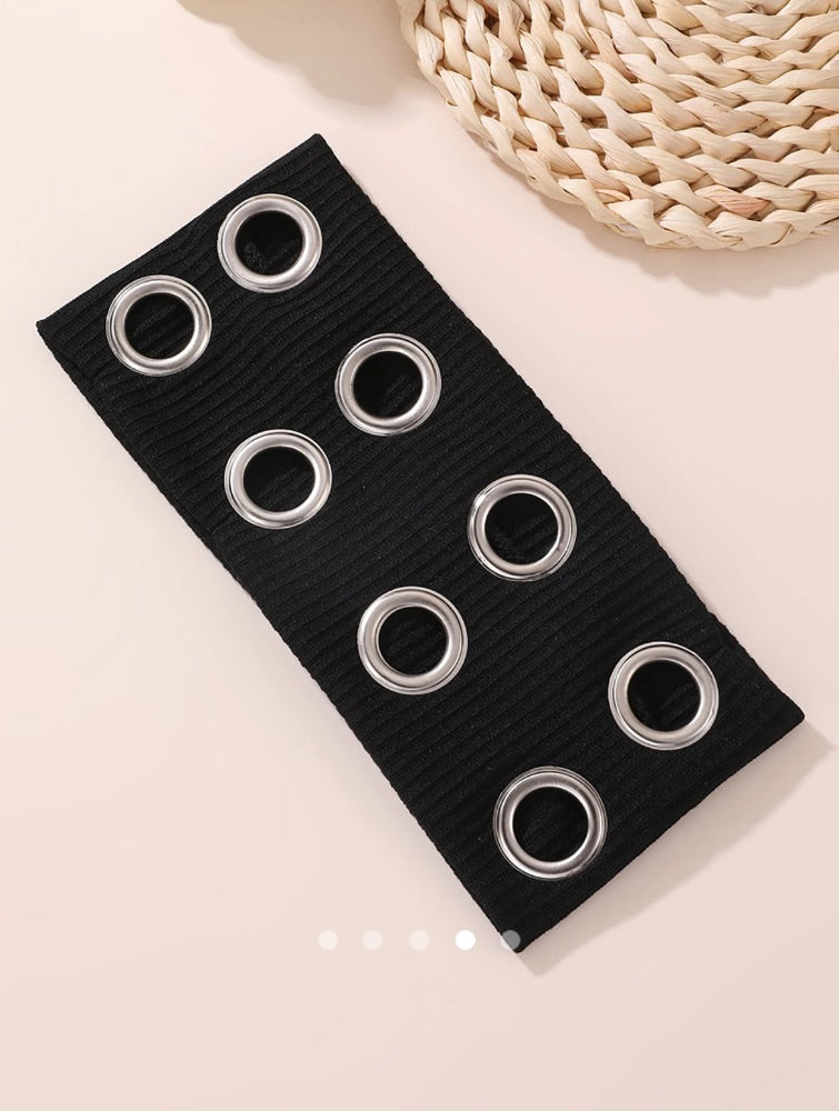 Circular Ring Head Band // Black