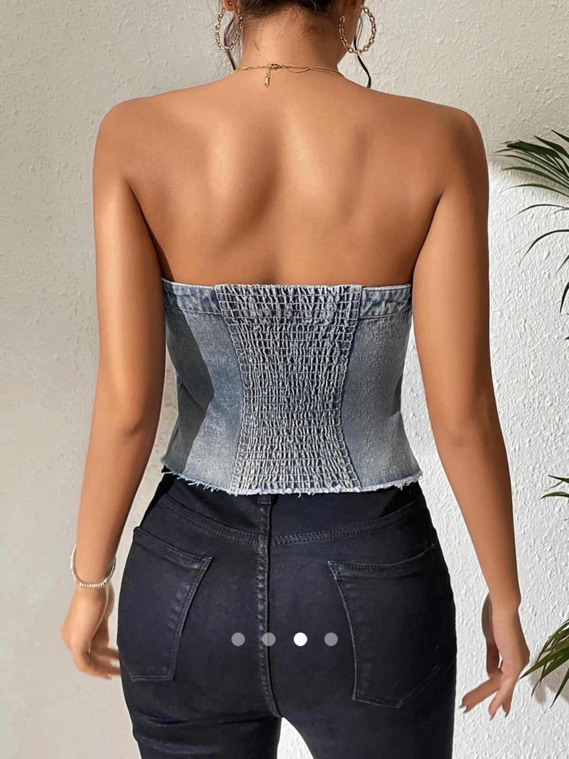 Denim Tube Top // Blue