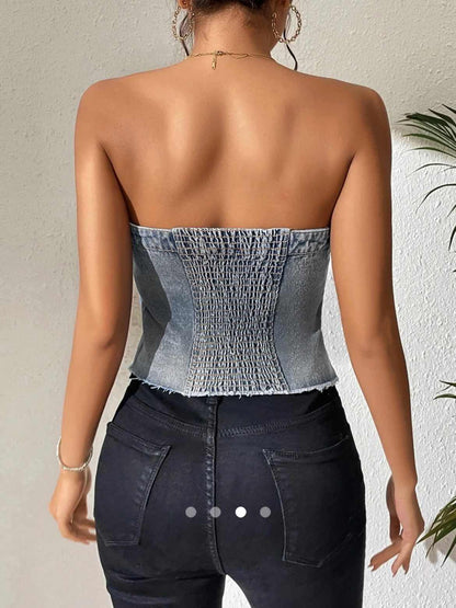 Denim Tube Top // Blue