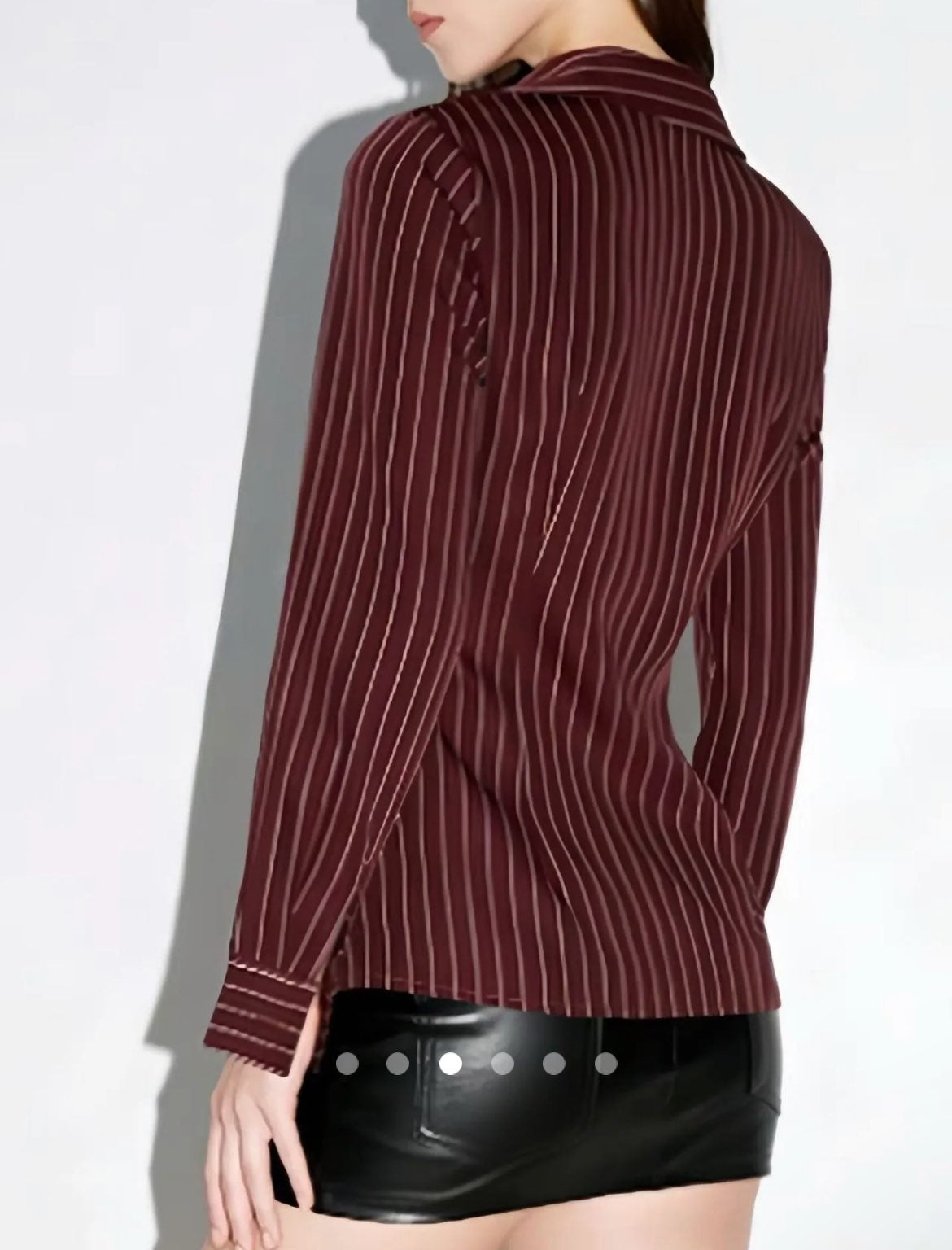 Lace Trimmed Blouse // Burgundy