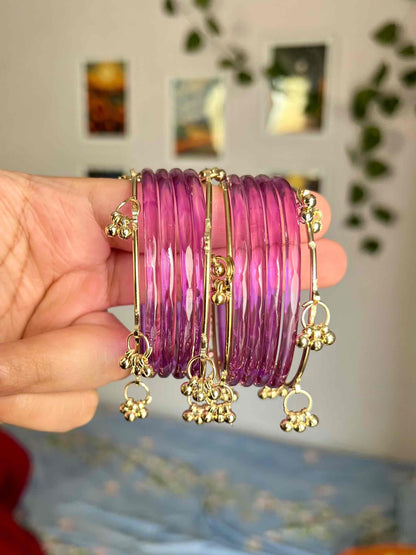 Purple // Jelly Bangles with Ghungroo 8+4