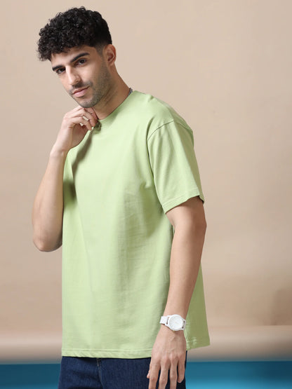 PASTEL GREEN Oversized Tshirt // 100% Cotton - 240 GSM