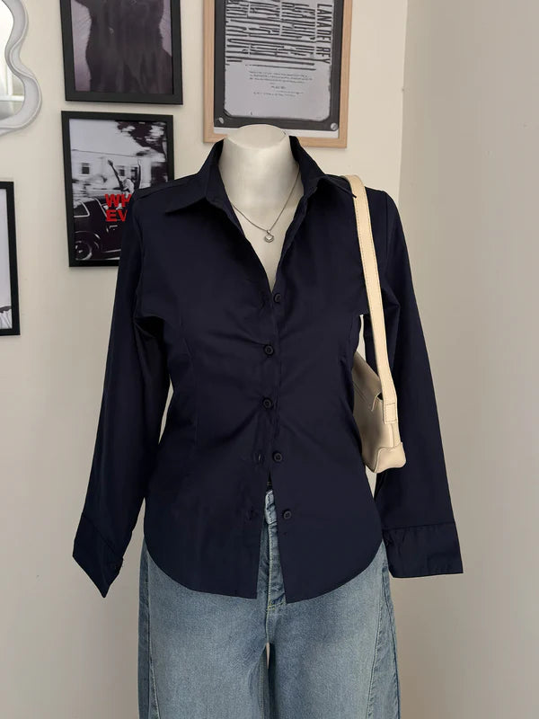 Long Sleeve Shirt // Navy