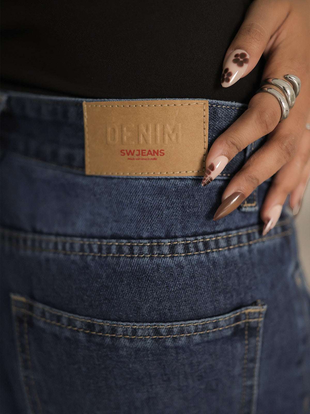 Washed Wide Leg Jeans // Classic Blue