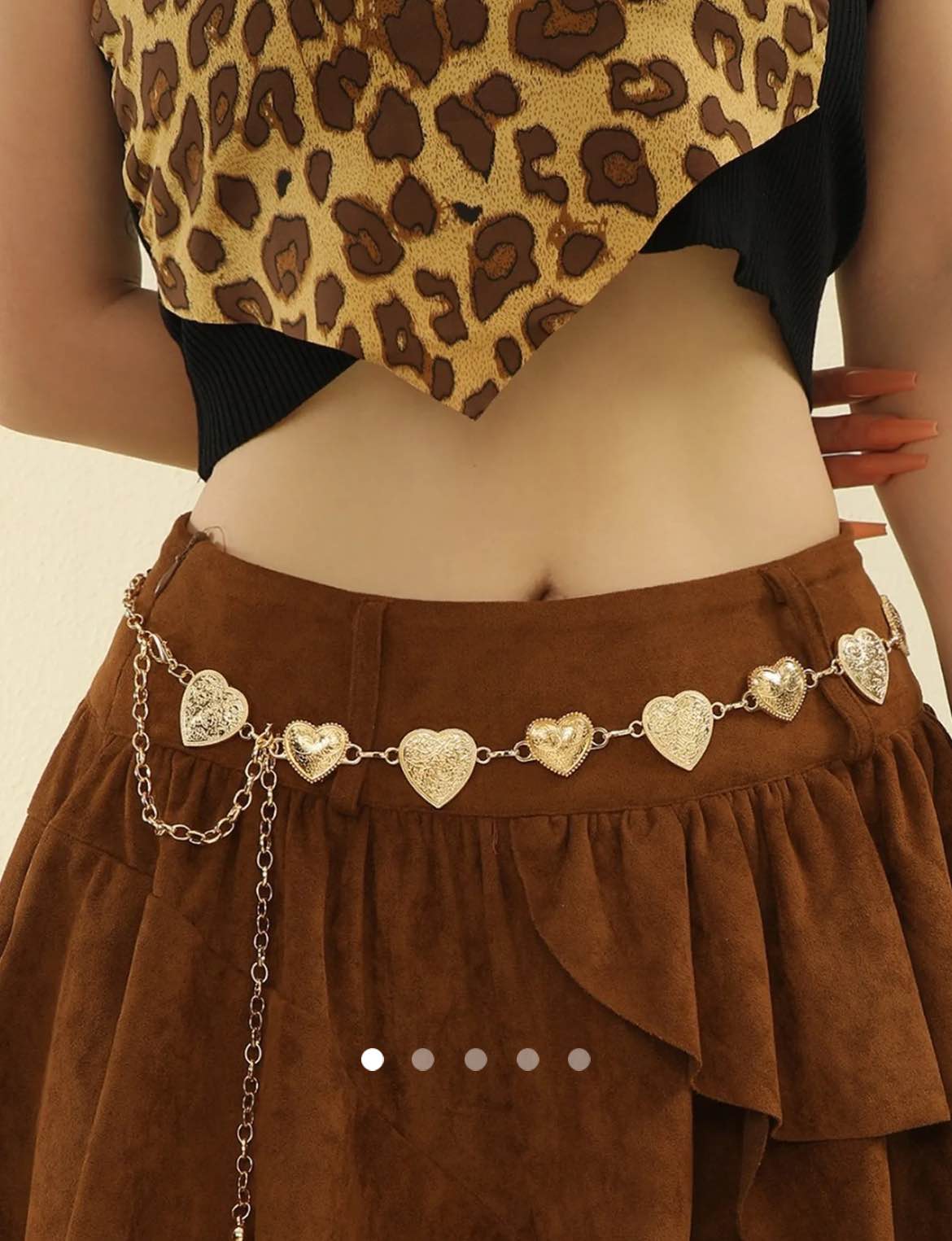 Heart Waist Chain Belt 002 // Gold