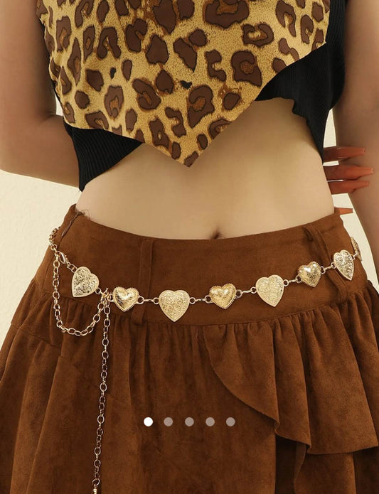 Heart Waist Chain Belt 002 // Gold
